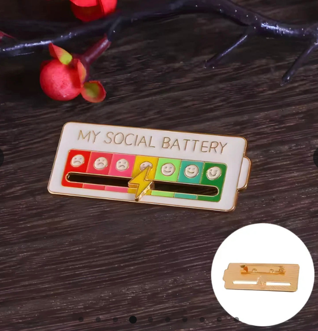 Social Battery Pin