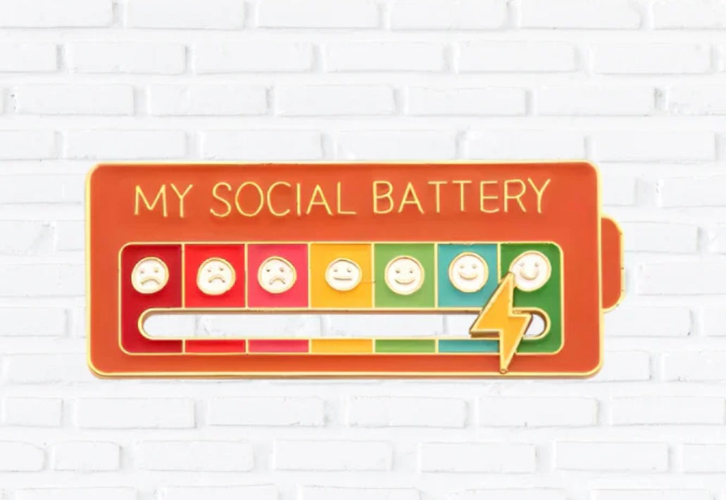 Social Battery Pin