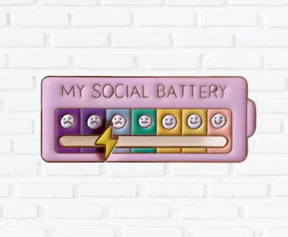 Social Battery Pin