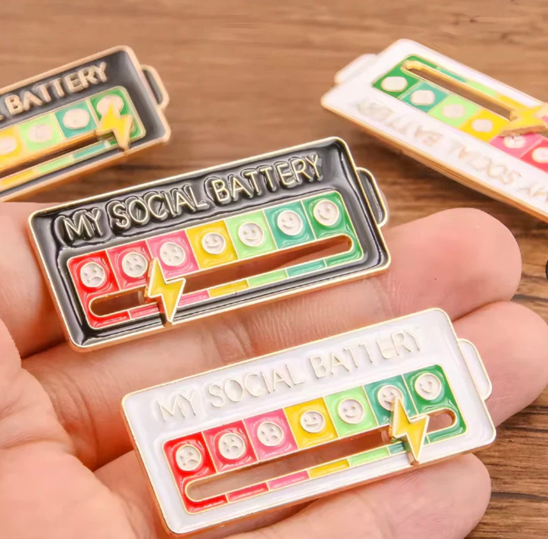 Social Battery Pin