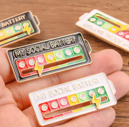 Social Battery Pin