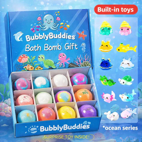 12-Piece Ocean Surprise Toy Bath Bomb Set